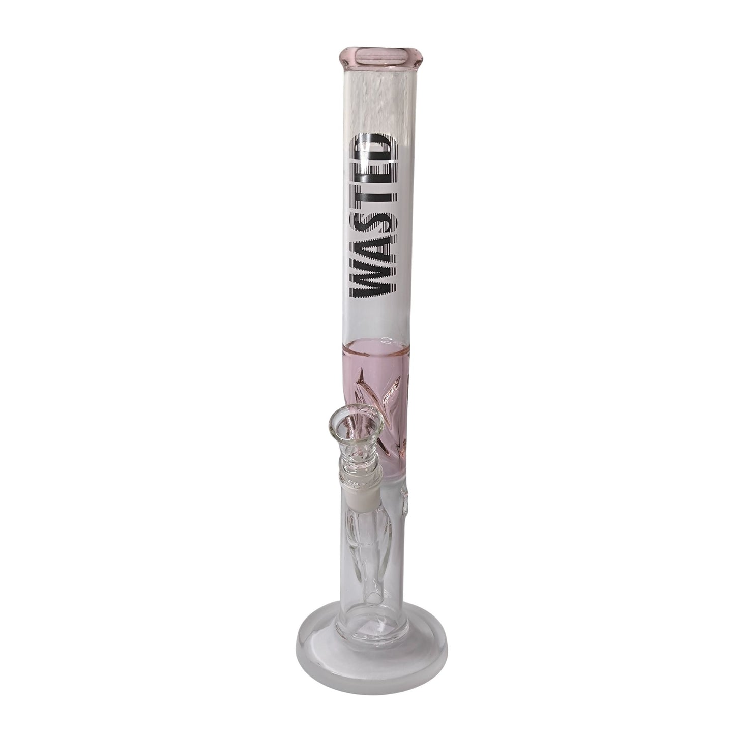 Wasted Glasbong 37 cm – elegantes Design mit pinkem Ice-Akzent