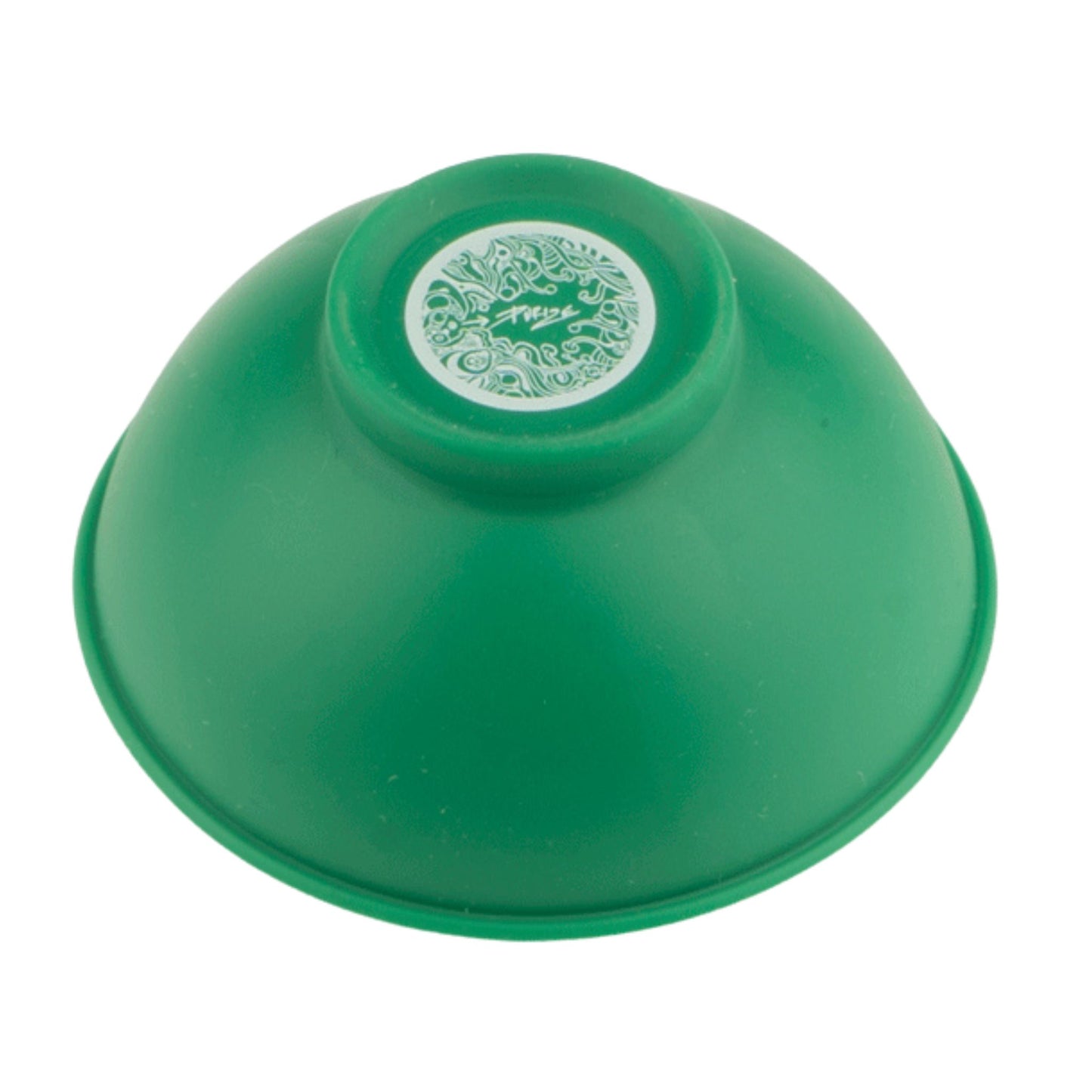 Rückansicht von Grüner PURIZE® Hash Bowl mit Logo, ideal zum Verarbeiten von Hasch oder Konzentraten