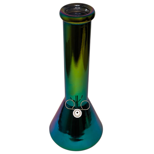 Atomic Glas-Bong Rainbow 33 cm – Stilvolle Bong mit Regenbogen-Design und 7 mm dickem Glas für sanfte, entspannte Hits.