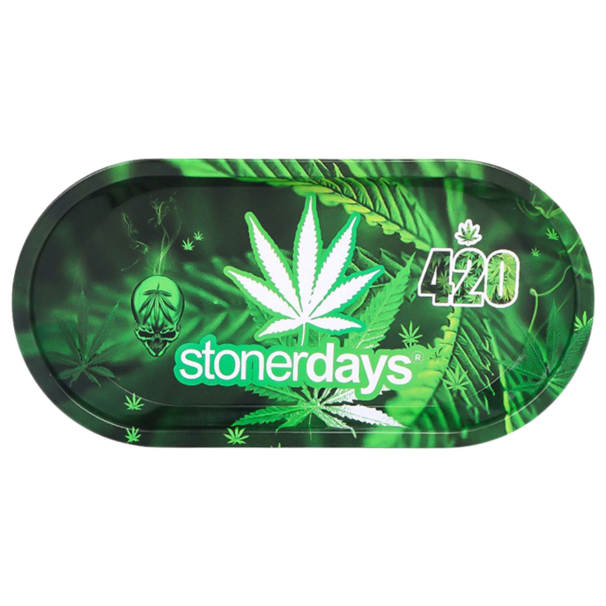 Geschenkset Bong – Roll-Tablett mit Hanfblatt 420 Motiv