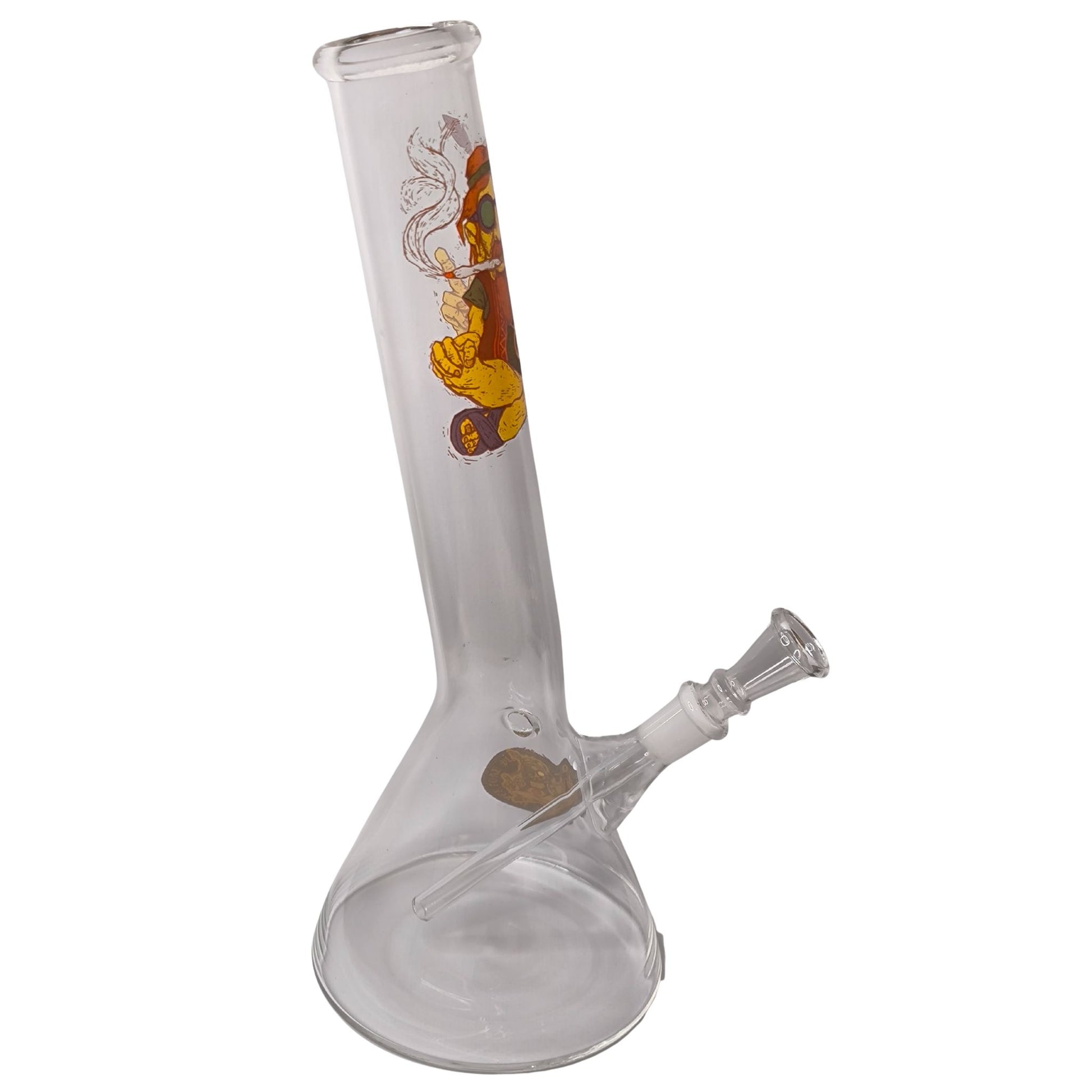 Peace & Love Glasbong – 30 cm hoch mit Hippie-Design und Kickloch