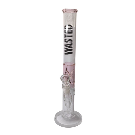 Wasted Glasbong 37 cm – elegantes Design mit pinkem Ice-Akzent