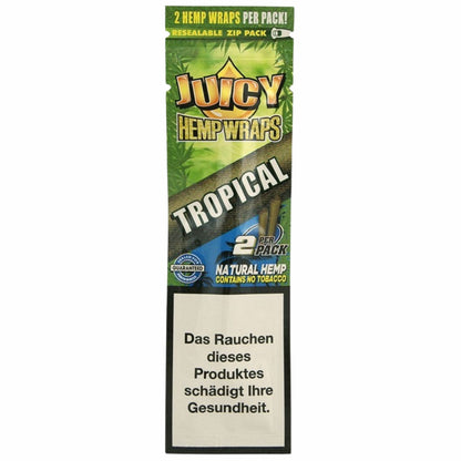Juicy Jay’s Hemp Wraps – Tropical mit tropischem Aroma in wiederverschließbarer Verpackung