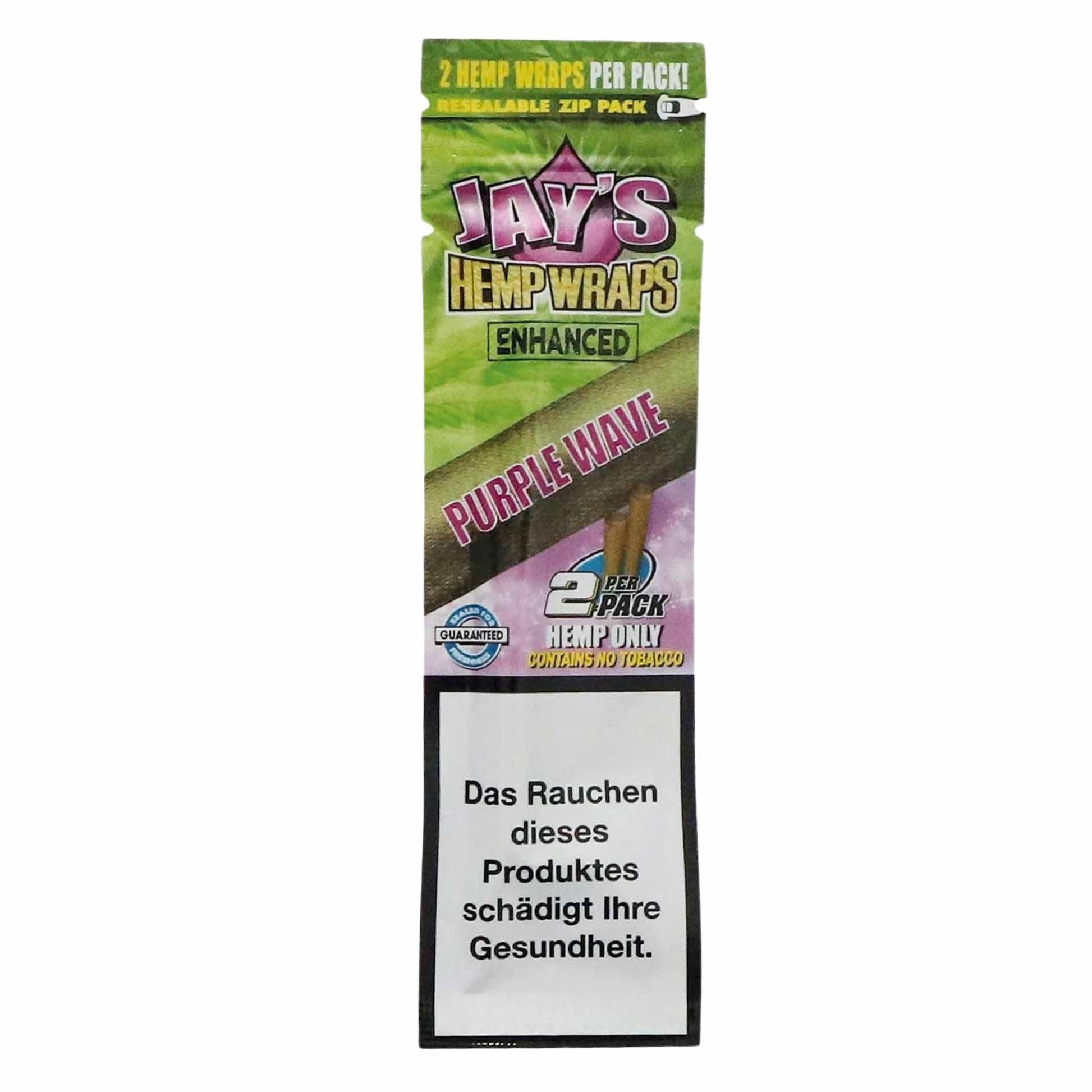 Juicy Jay’s Hemp Wraps – Purple Wave mit Traubenaroma in wiederverschließbarer Verpackung