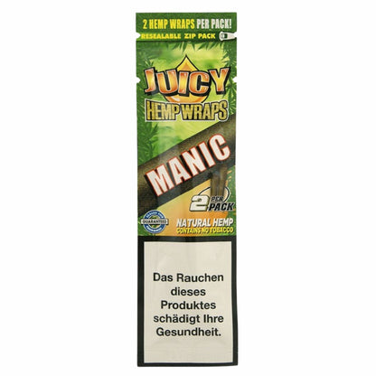 Juicy Jay’s Hemp Wraps – Manic mit Mango-Papaya-Aroma in wiederverschließbarer Verpackung
