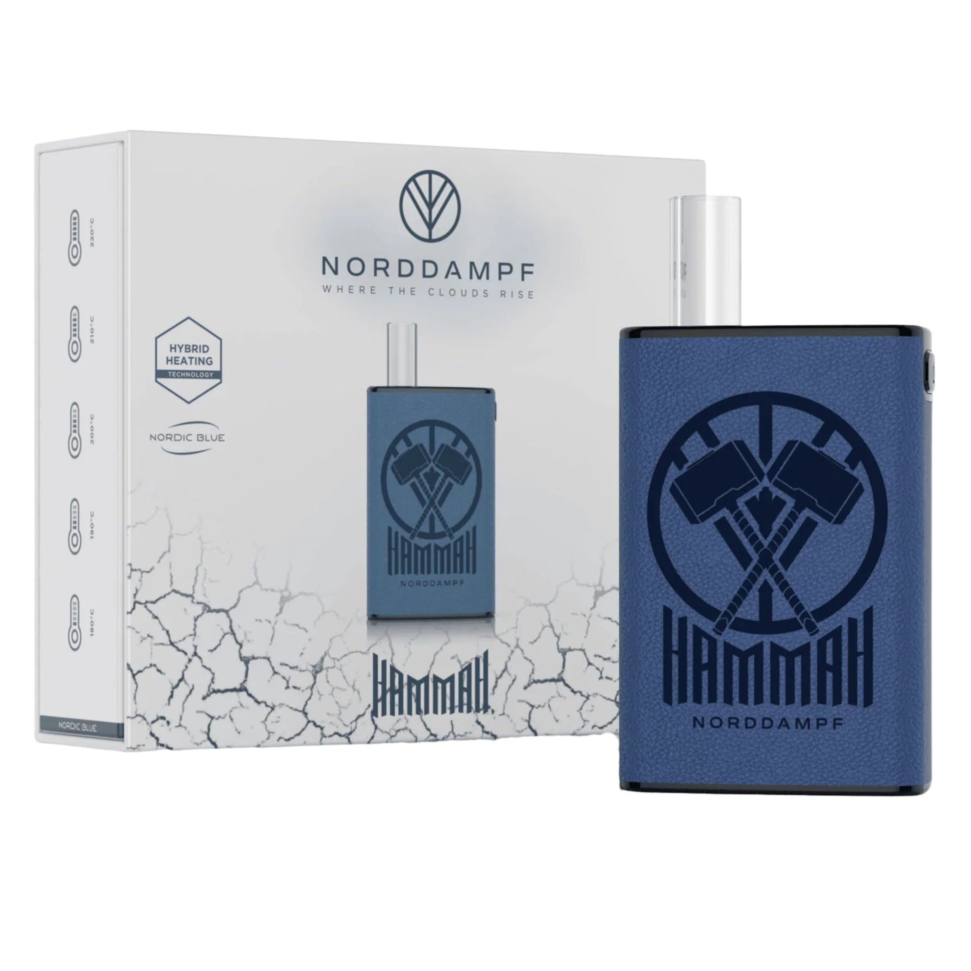 Norddampf Hammah Verpackung – Hybrid Heating, Farbe Nordic Blue