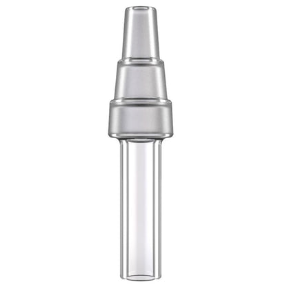 Transparenter Bong-Adapter von Norddampf zur Verbindung mit Vaporizern, passend für 14 und 18 mm Schliff.