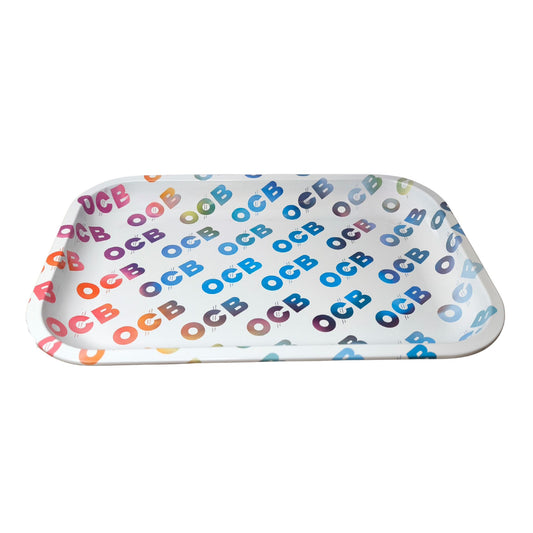 OCB Metall Drehunterlage Regenbogen – rechteckiges Rolling Tray 29 × 18,5 cm