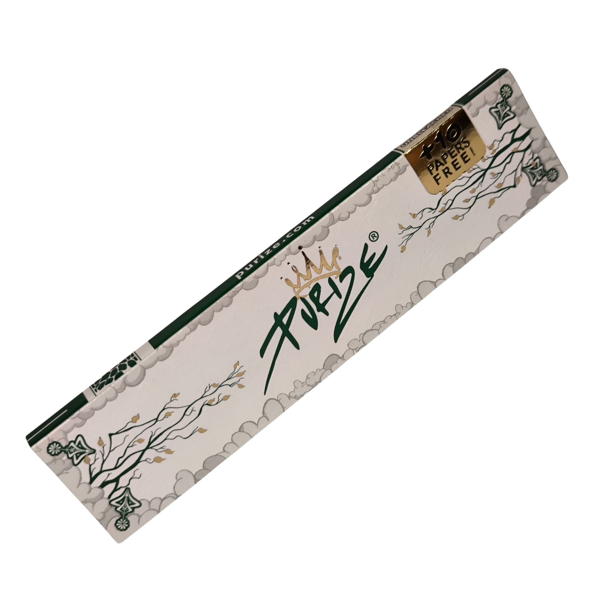 Purize King Size Slim Papers in nachhaltiger Verpackung mit elegantem Design. Ungebleicht, vegan und umweltfreundlich für puren Rauchgenuss.