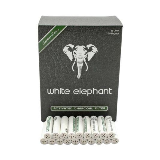 White Elephant Aktivkohlefilter 9mm – 150 Stück im Vorratspack