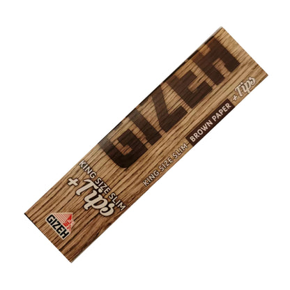 Gizeh Brown King Size Slim – Ungebleichte Blättchen für langsames Abbrennen und authentischen Rauchgenuss.