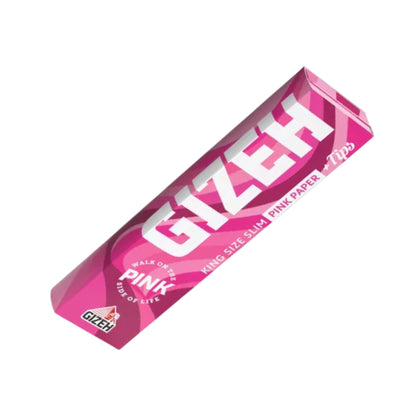 Pink King Size Slim Blättchen – Stylisches Design mit extra feinem Papier für langsamen Abbrand und reinen Geschmack.