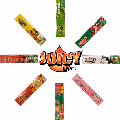 Juicy Jay’s King Size Slim Rolling Papers – verschiedene Sorten aromatisiert (Mix N Roll-Design)